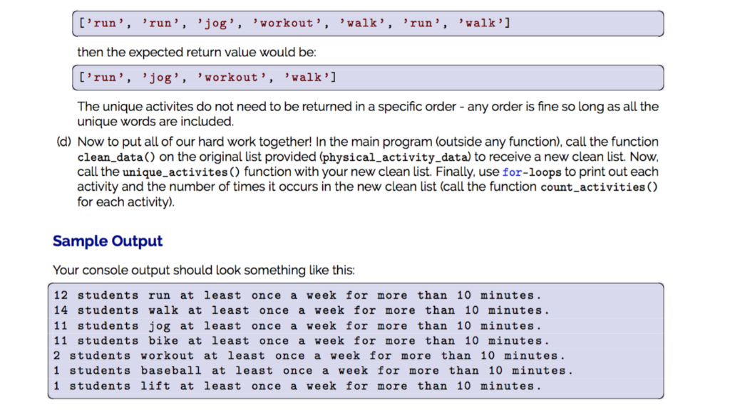 Jog, bike", "zpr647, Bike, Walk", "jvu311, walk, Workout", "jnm492, Run", "gcs800, Run",