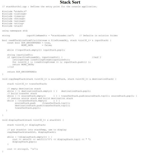 complete an application that uses the Abstract Data Type (ADT) stack. Resources