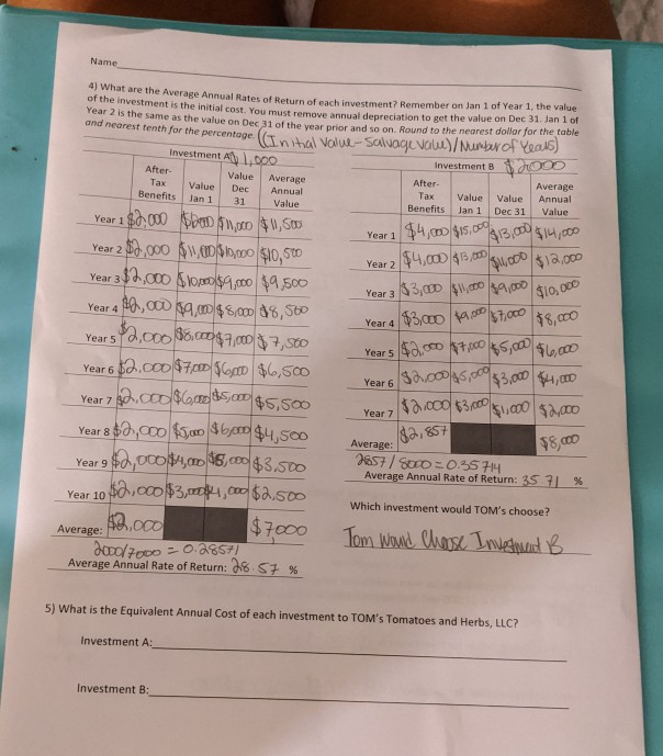 How do you determine question number five for this assignment? Name