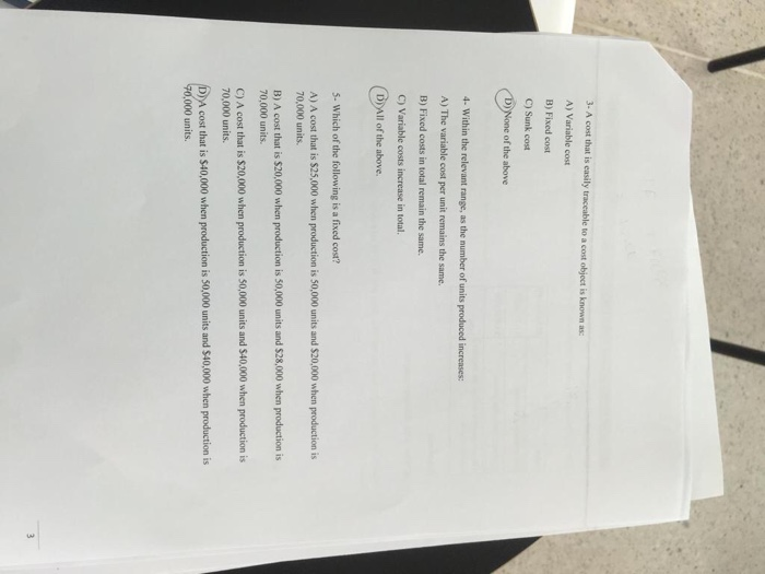  3- A cost that is easily traceable to a cost object