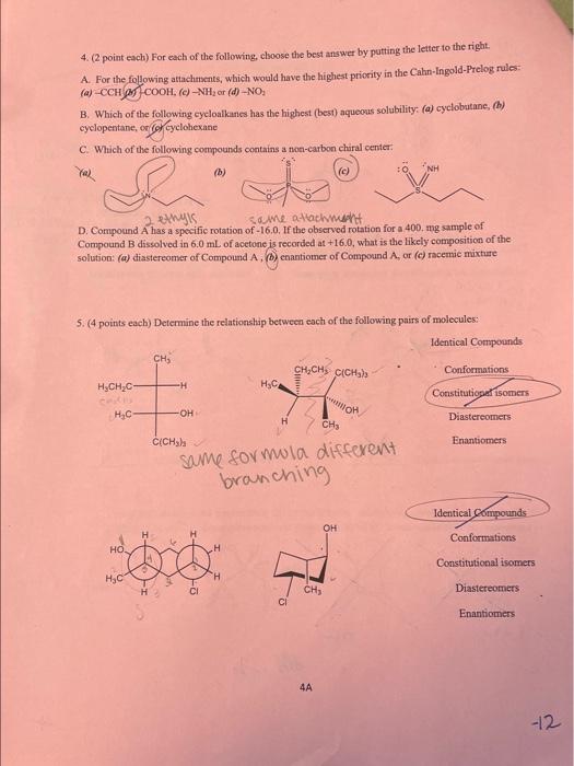  could someone explain why these are wrong? A. For the following