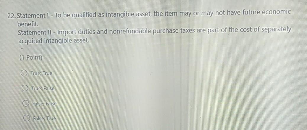 acquisition of an intangible asset as part of a business combination? (1
