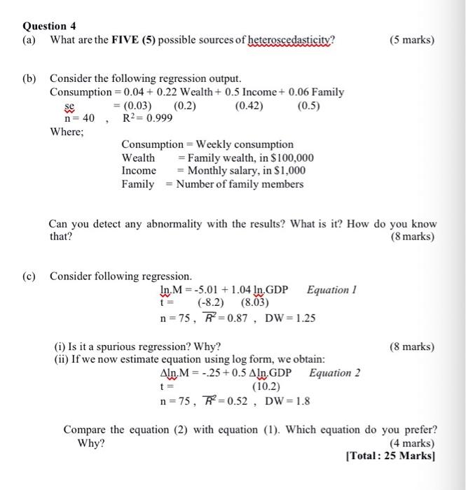  Question 4 (a) What are the FIVE (5) possible sources of