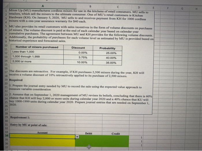  F G H 4 A B D E 1 Mixer Up