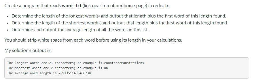 Please program the following lab in Python 3 and please DO NOT