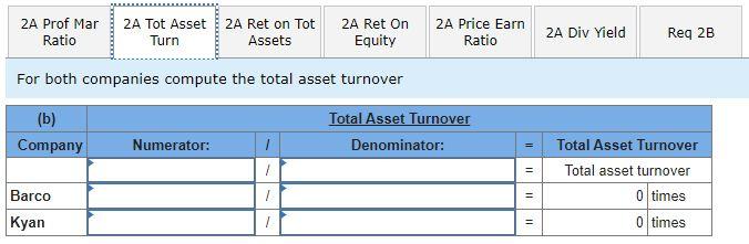financial statements of two companies competing in the same industry follows. Barco