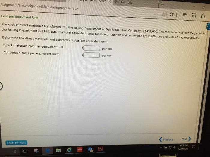at the beginning of productiorn ACCOUNT Work in Process-Baking Department ACCOUNT NO.