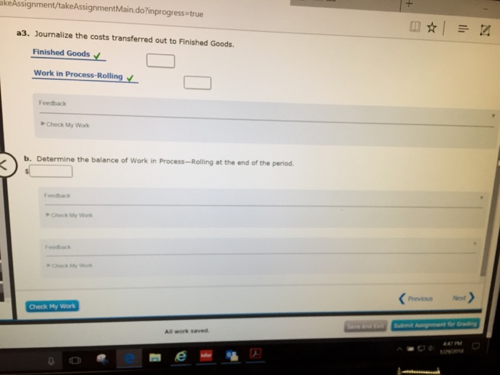 Conversion cost per equivalent unit. 3. Cost of the beginning work in