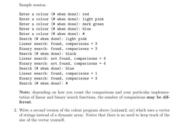 code I have for the first one: #include #include #include using namespace