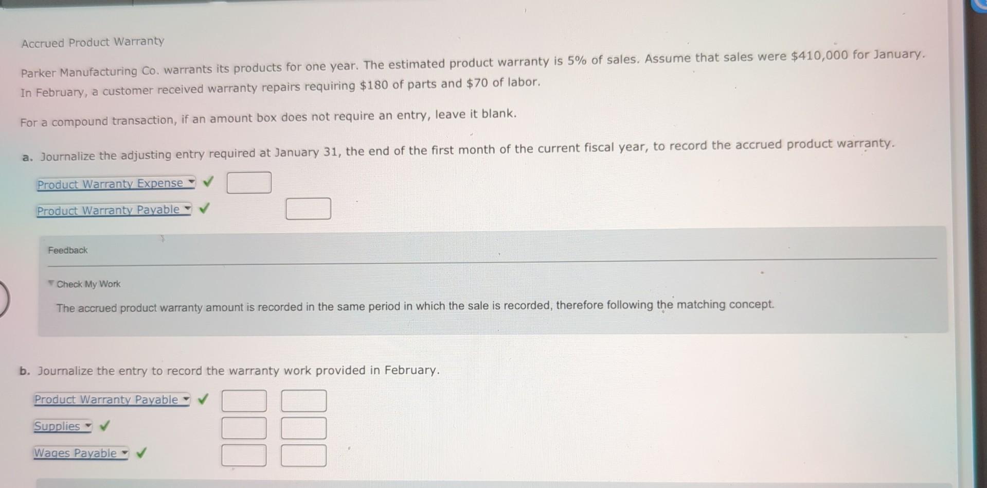  question 1 question 2 question 3 question 4 Accrued Product Warranty
