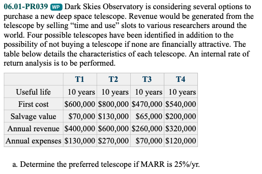 DO NOT USE EXCEL Use Incremental IRR Analysis with MARR as your