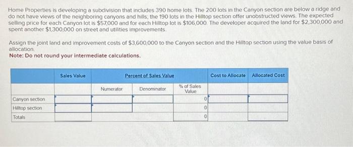  Home Properties is developing a subdivision that includes 390 home lots.