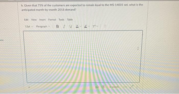MS-14001 and 148 for RP-14010. Remember: New Forecast =(a)( Latest Demand )+(1a)
