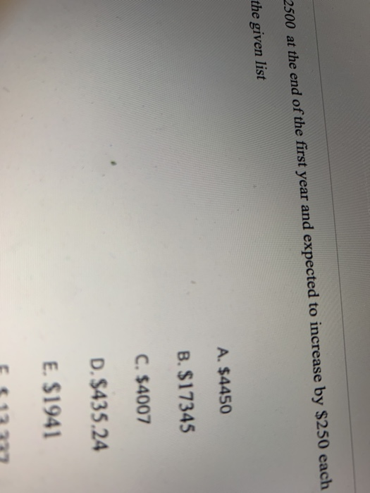 6 The maintenance costs of a piece of equipment are expected to