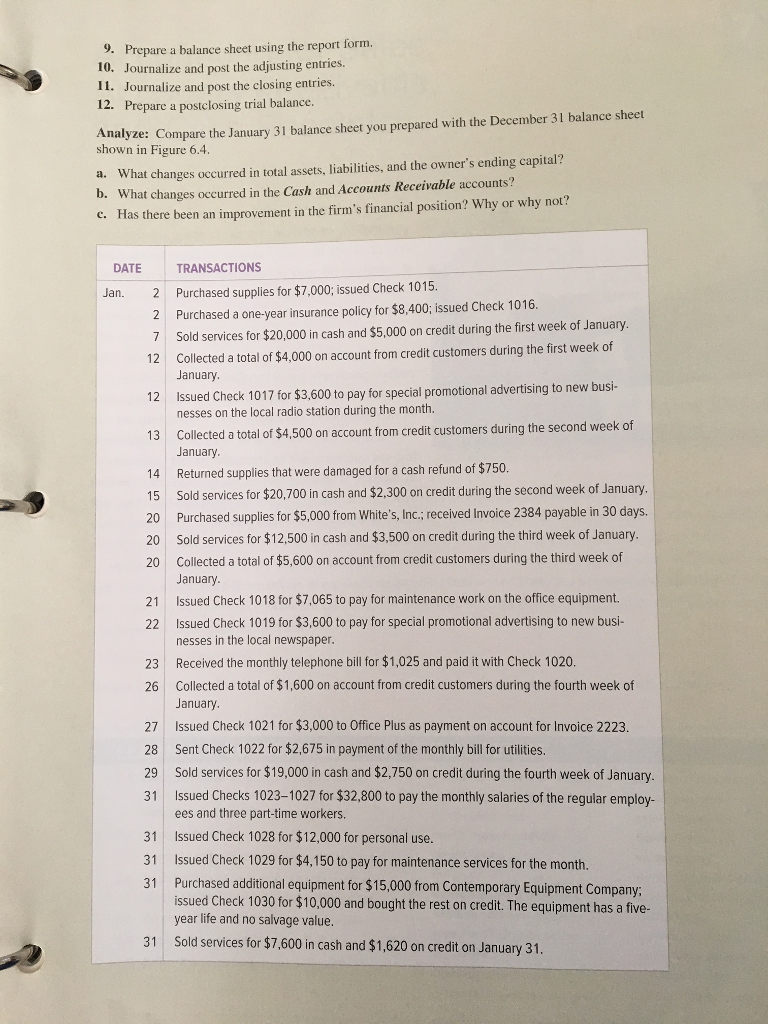 the Postclosing Trial Balance 192 CHAPTER 6 Mini-Practice Set 1 Service Business