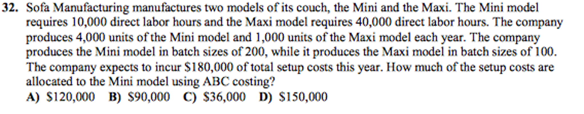 pool was $240,000 for 5,000 inspections. The activity-based overhead rate used to