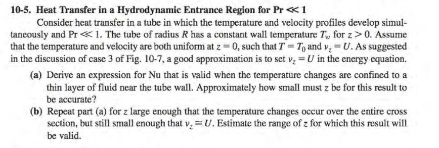The problem is 10-5 from the textbook - Deen Analysis of Transport