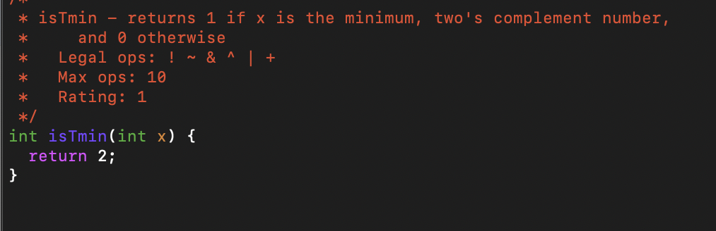  Please, complete each function skeleton using only straight line code for