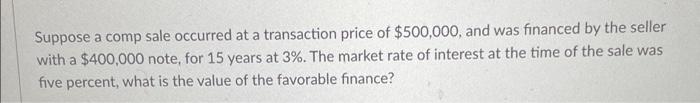 please answer asap for a good rating Suppose a comp sale occurred