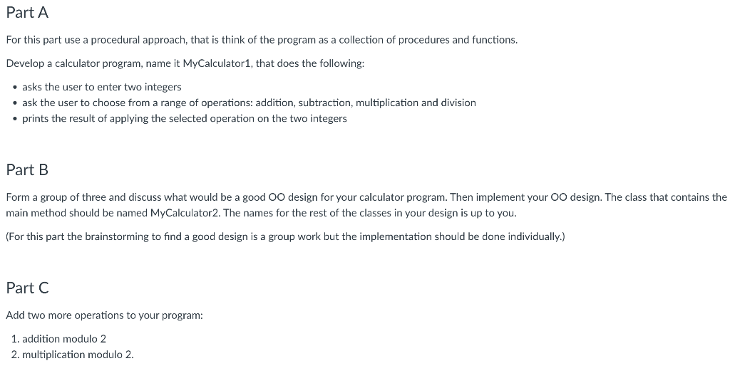  Please code this in JAVA. Thank you For this part use