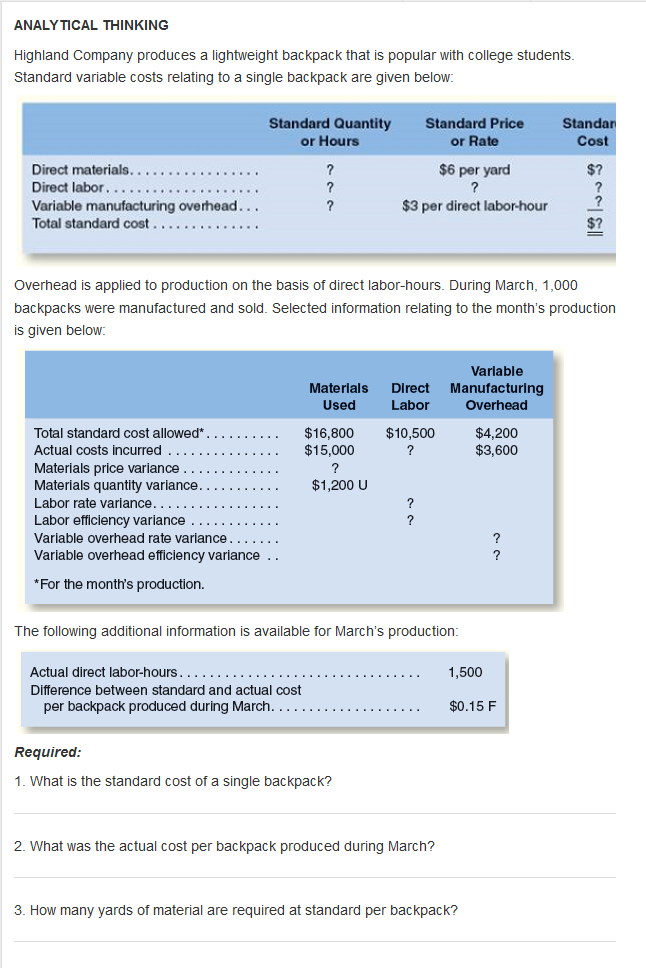 What is the answer to Chapter 8 Analytical Thinking on pg.