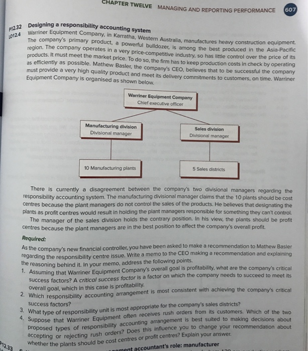  Q 3&4 only CHAPTER TWELVE MANAGING AND REPORTING PERFORMANCE 607 signing