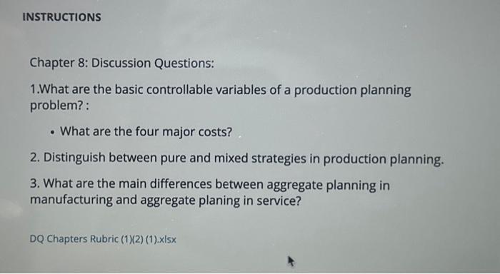 One paragraph for each question please Chapter 8: Discussion Questions: 1.What are