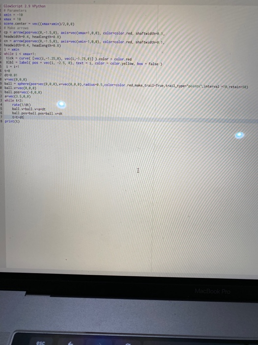 please utilize code to solve this problem code is copied below: GlowScript