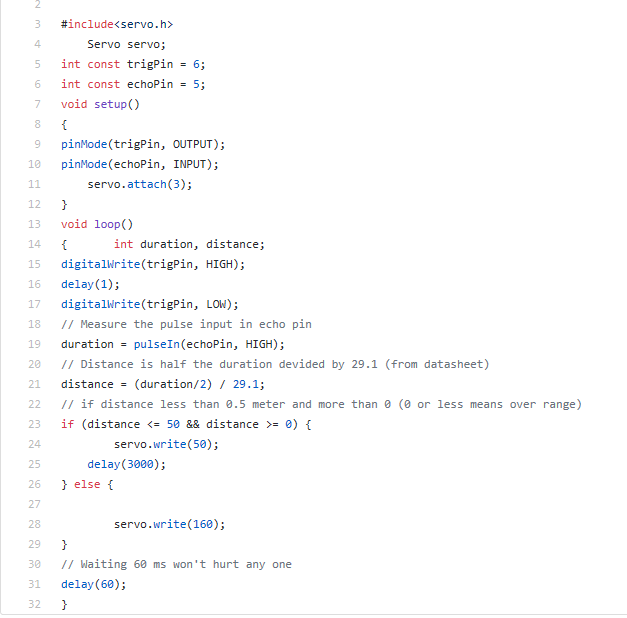 THIS CODE IS FOR A TRASH CAN THAT OPEN/CLOSE. ITS CODED FOR