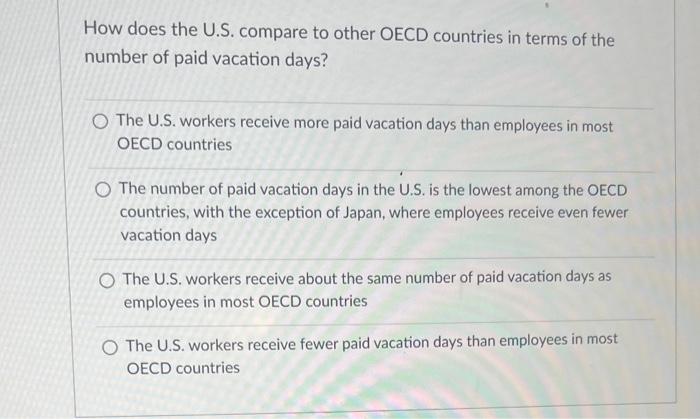  How does the U.S. compare to other OECD countries in terms