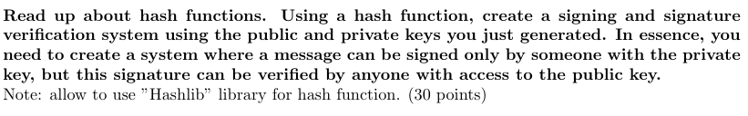  Read up about hash functions. Using a hash function, create a