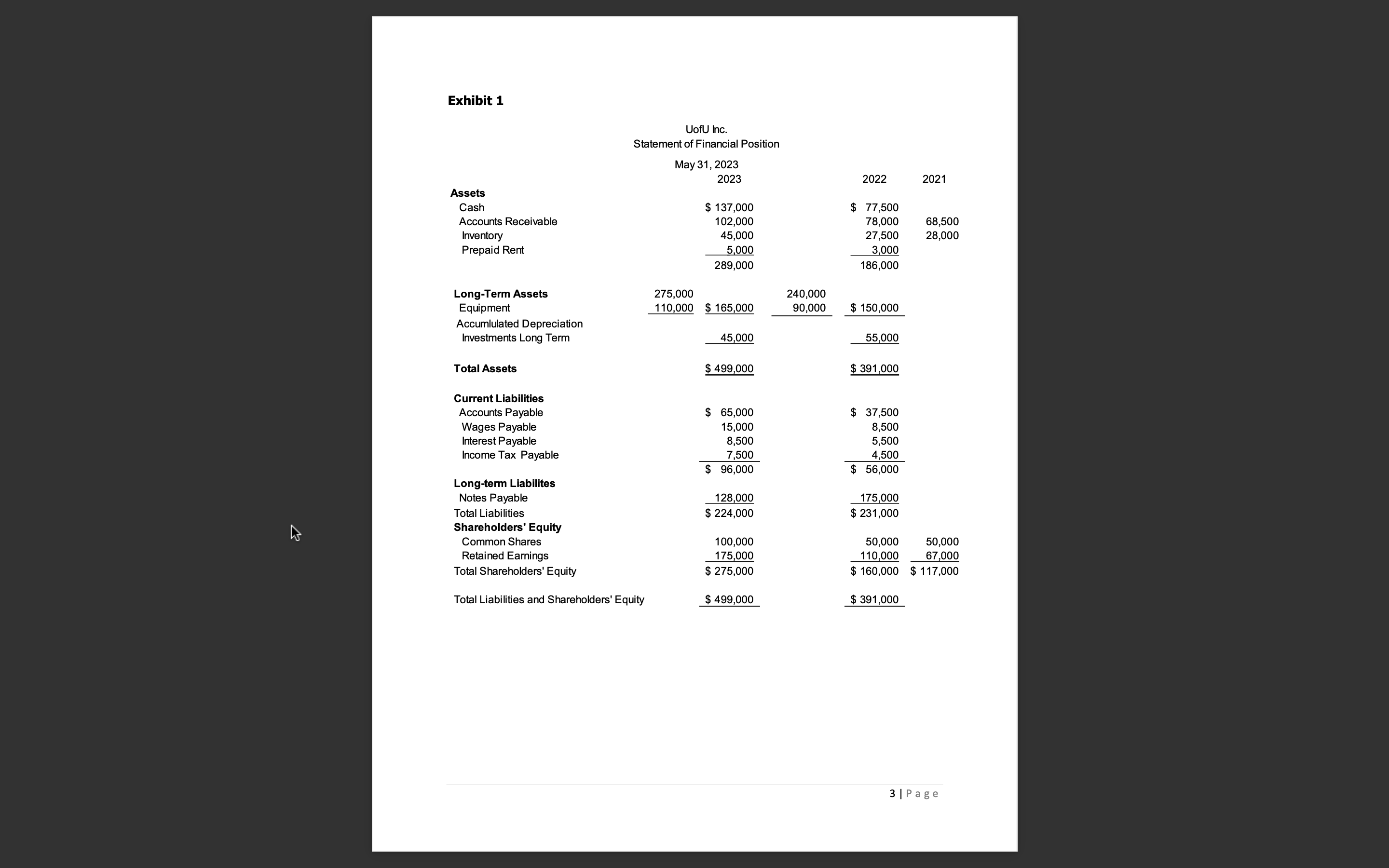 please read the scenario below and make the following changed when required.