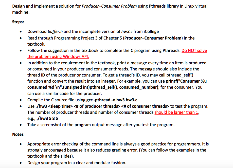  /* buffer.h*/ typedef int buffer_item; #define BUFFER_SIZE 5 int insert_item(buffer_item item);