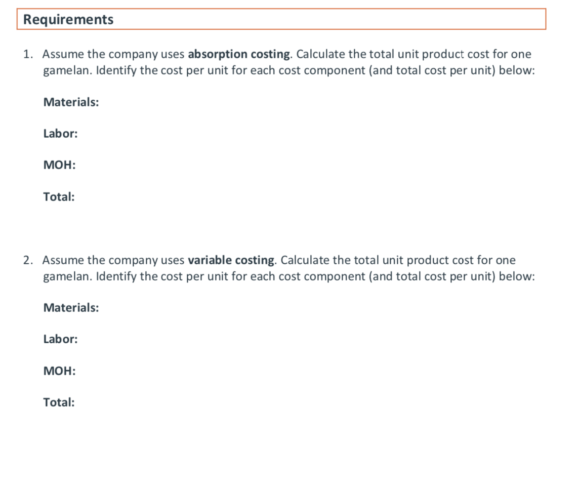 Costing Ida Sidha Karya Company is a family owned company located in
