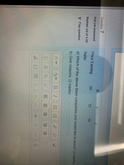 please answer it Question 7 Not yet answered Marked out of 4.00