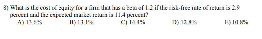 Please show work and formulas. I am studying for a test. Thank