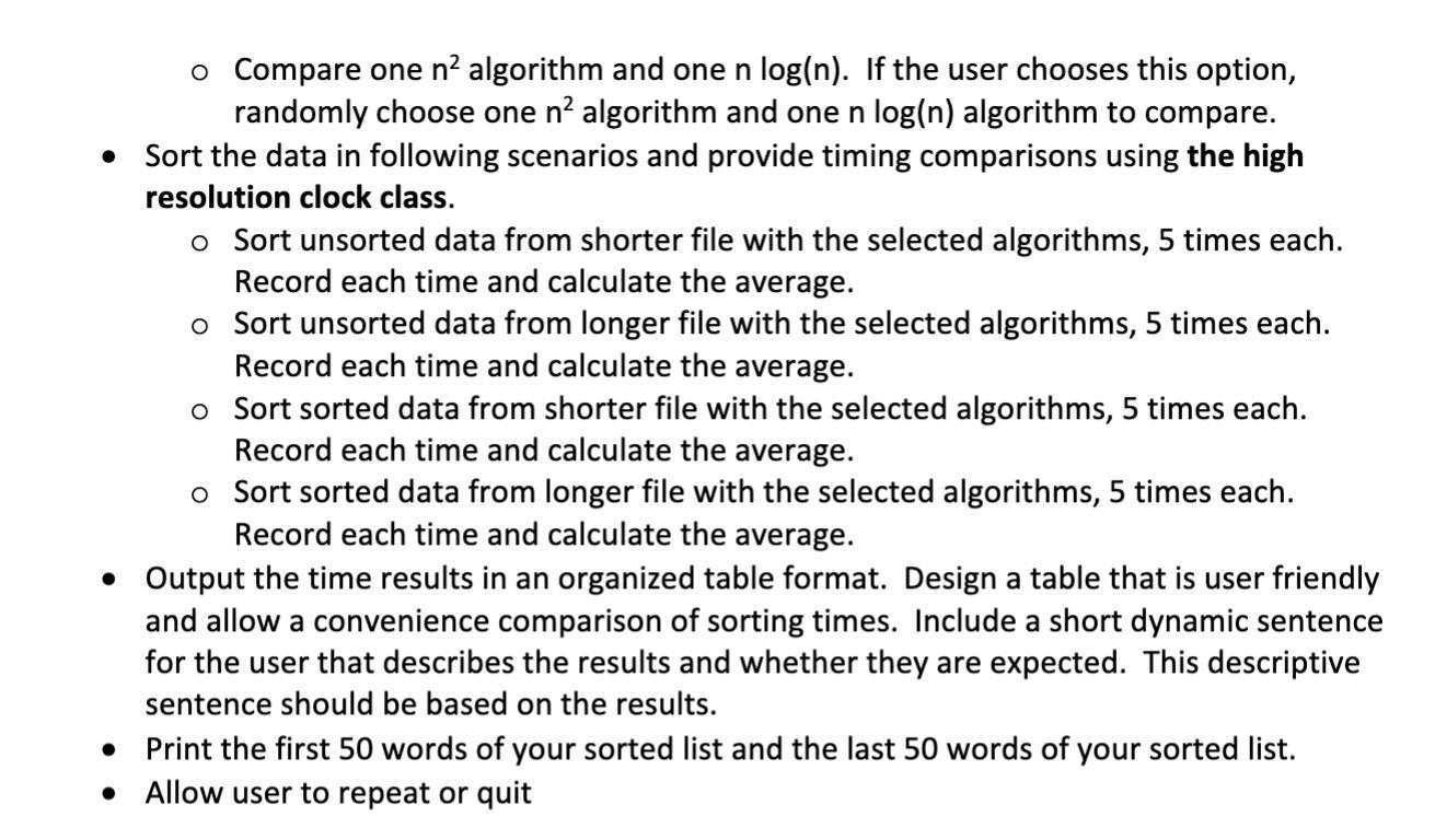 words such as "a" "and" "the", then print out how much time