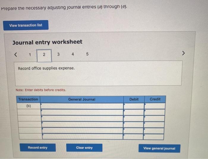 Attent DE CE Balance theet and Station of Owner's quity Dr. Mjustments