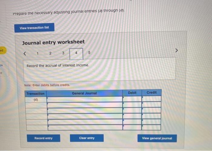 Account Tita 109 Interest receivable 12 orice supplies 121 Prepaid Insurance 164