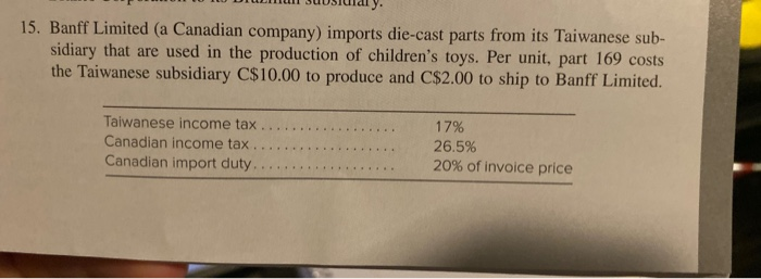  Please solve and show all work. * UUSI y. 15. Banff