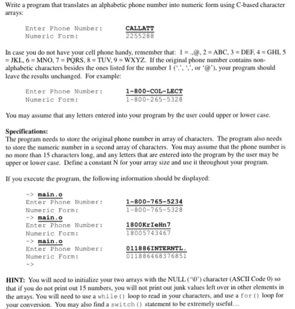 In C++ Write a program that translates an alphabetic phone number into
