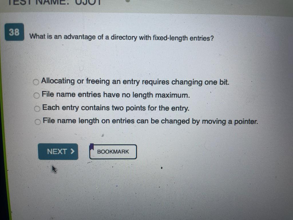 indicates that a page resides in physical memory? Modified Protection Referenced Present