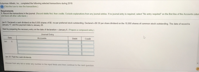 dividend on the 8,000 shares of $5, no-par preferred stock outstanding. Declared