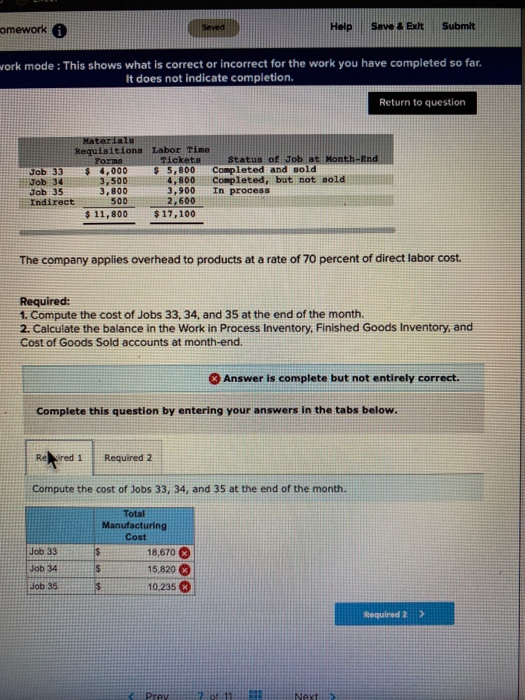 work mode : This shows what is correct or incorrect for the