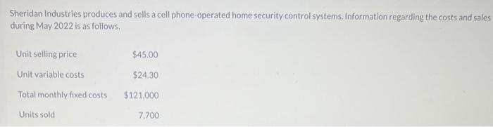  i dont know what I did wrong please help Sheridan industries