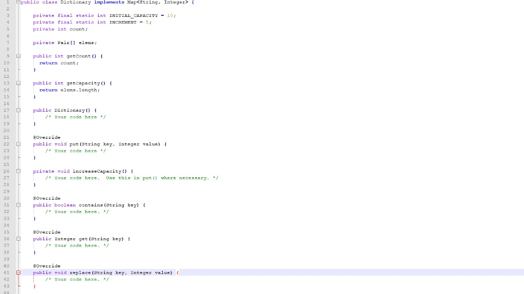 Need some of Java quetion 3.1 Implement the interface Map Define the
