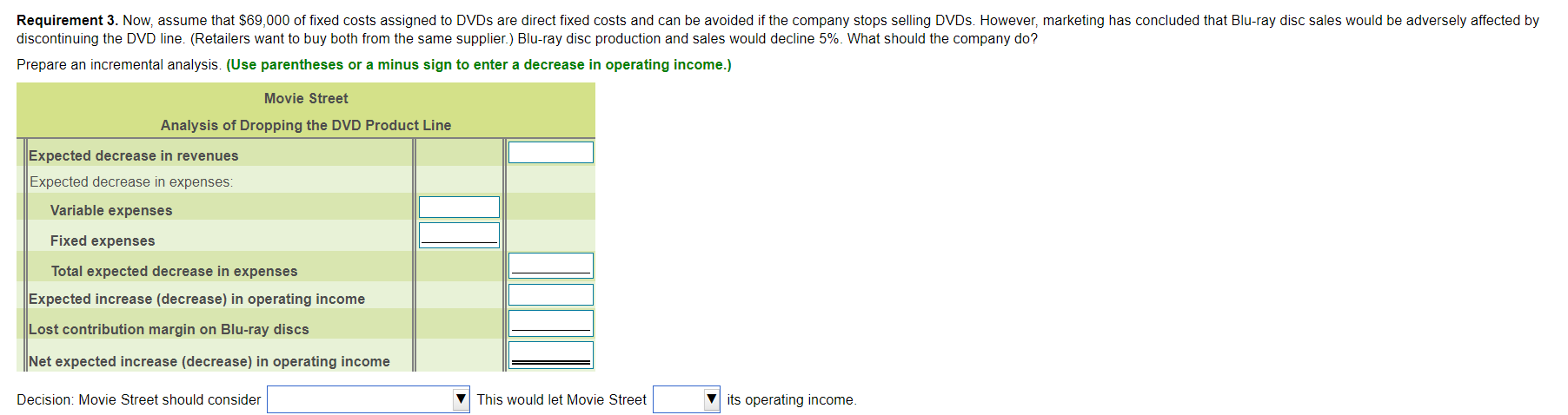 using three different production lines within the same manufacturing plant. Currently, Uncle