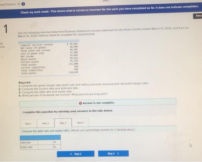 Check my work mode: This shows what is correct or incorrect for
