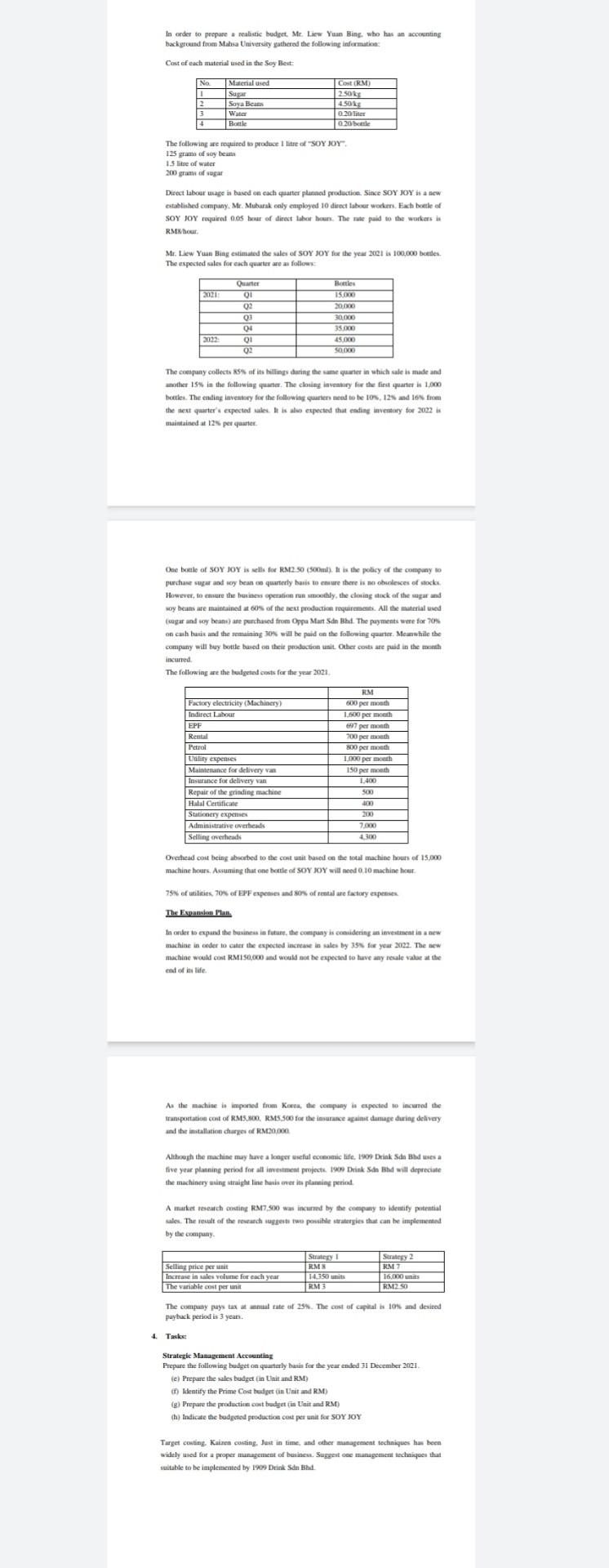 Yuan Bing, who has an accounting background from Mahsa University gathered the