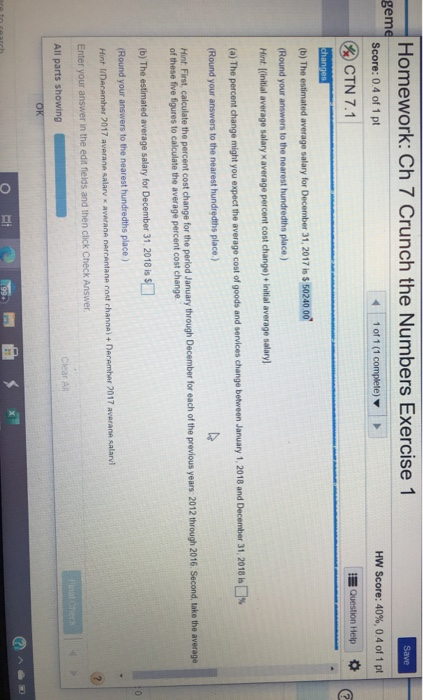 0.4 of 1 pt 1 of 1 (1 complete) W CTN 7.1